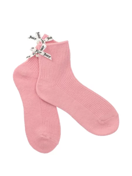 Șosete Juicy Couture cu funde roz