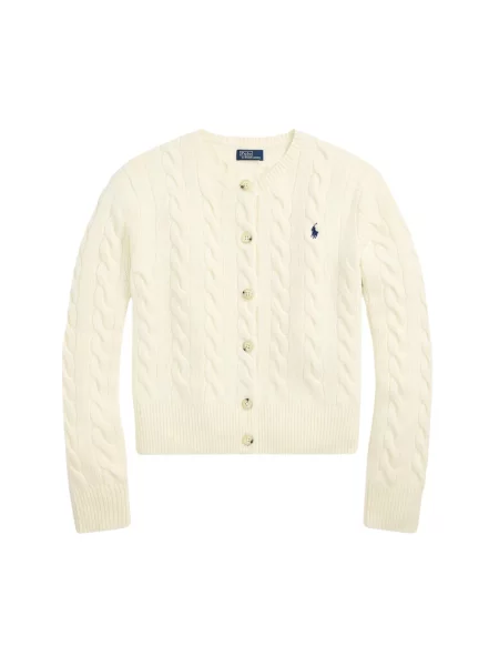 Dzianinowy sweter Polo Ralph Lauren biały