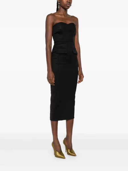 Oblekové šaty Vestiaire D'un Oiseau Libre bez ramínek černé