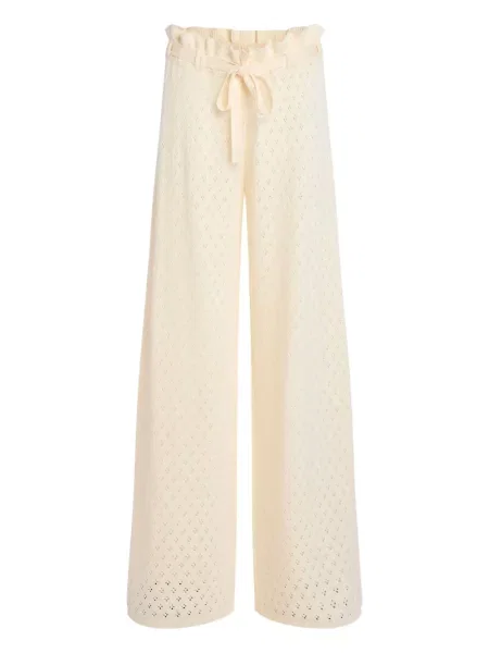 Pantaloni Ser.o.ya tricotate galben