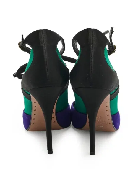 Pantofi cu toc Giuseppe Zanotti din piele de căprioară violet