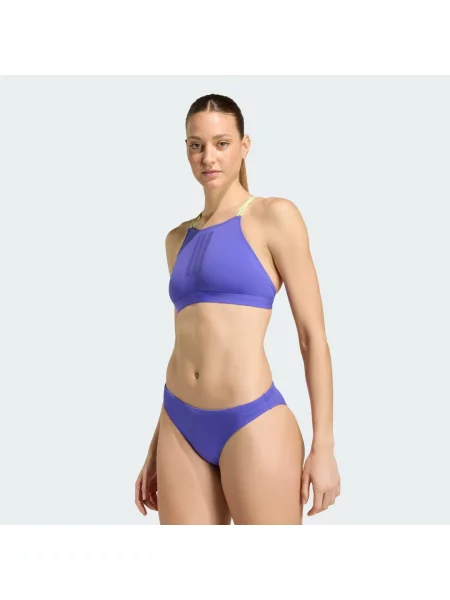 ZESTAW BIKINI RIPSTREAM Z KRZYŻUJĄCYMI SIĘ REGULOWANYMI RAMIĄCZKAMI fioletowe