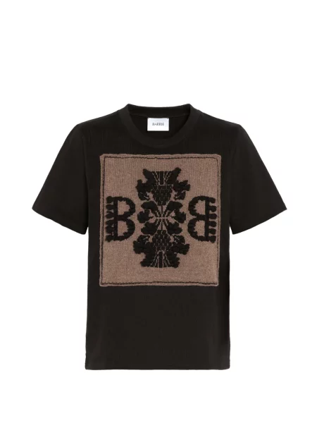 Tricou Barrie din cașmir negru