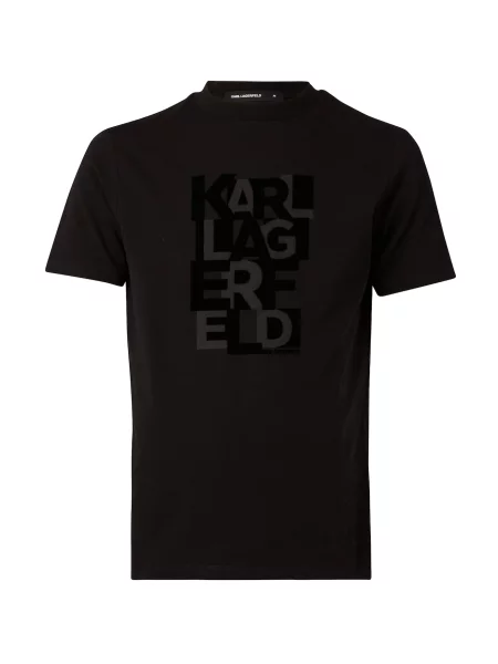 Karl Lagerfeld Tričko tmavě šedá černá