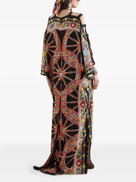 Rochie Dolce & Gabbana cu imagine din țesătură twill negru