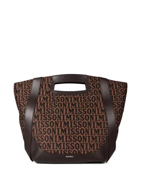 Geantă de mână Missoni cu autograf maro