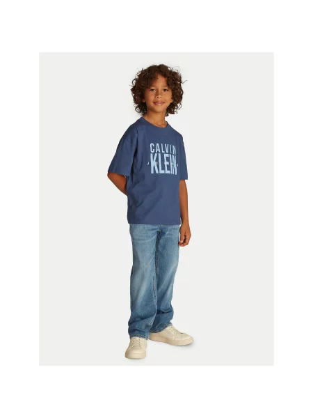 Calvin Klein Jeans Majica Bold Graphic modra