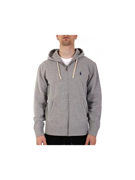 Bluza rozpinana Ralph Lauren z logo szara