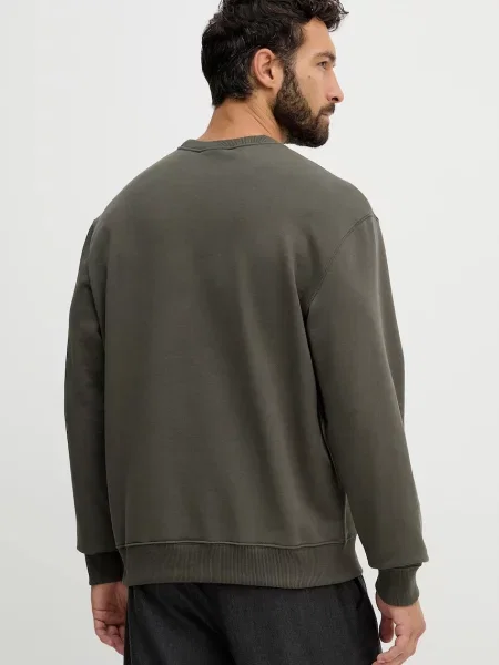 Calvin Klein Jeans pulover bombažen zelena