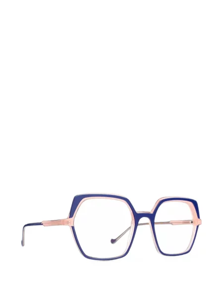 Ochelari de soare Caroline Abram cu imprimeu geometric albastru