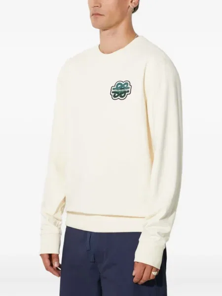 Hanorac crewneck Filling Pieces cu broderie alb