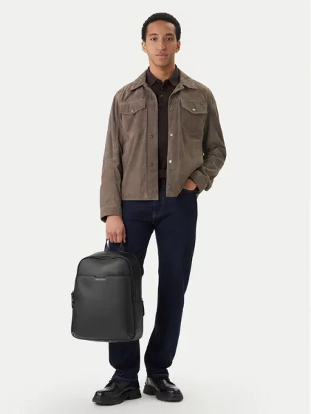 Torba Armani Exchange skórzana czarna