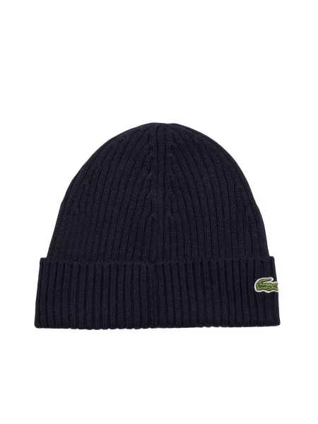 Zimní čepice Lacoste navy blue modrý