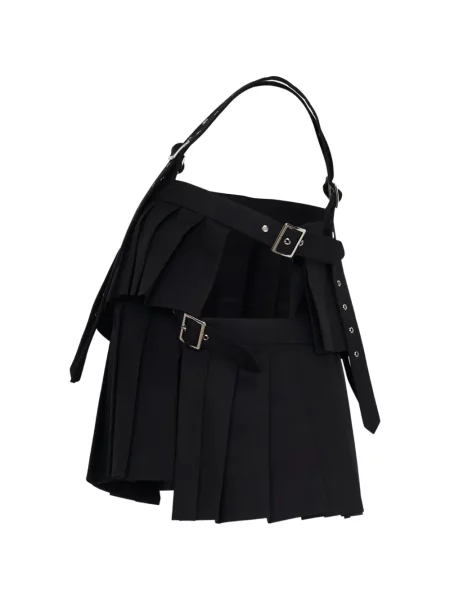 Top Noir Kei Ninomiya cu cataramă cu bretele negru