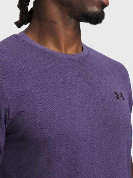 Бесшовная спортивная футболка Under Armour фиолетовая