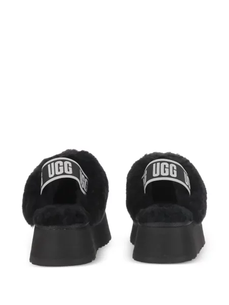 Papuci de casă Ugg cu platformă din piele de oaie negru