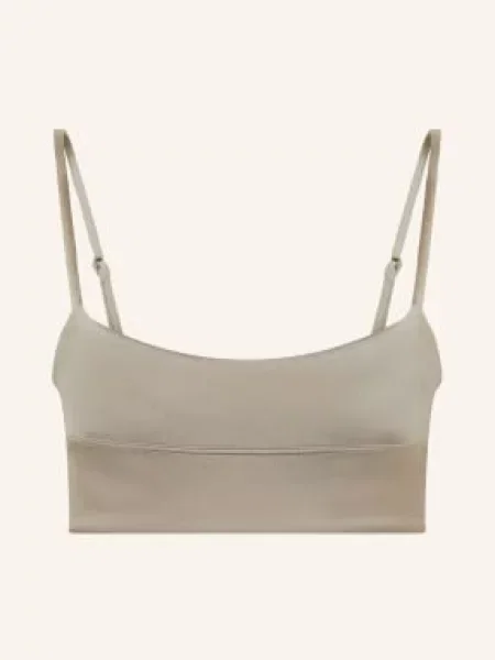 Lululemon Biustonosz Sportowy Z Satyny grau khaki