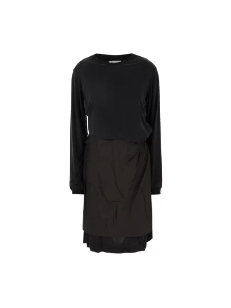 Sukienka Maison Margiela drapowana czarna