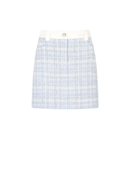 Fustă Morgan De Toi cu imprimeu geometric alb