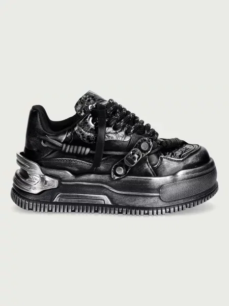 Koi Footwear Metamorphosis Distressed Platoform sneakers boty černé