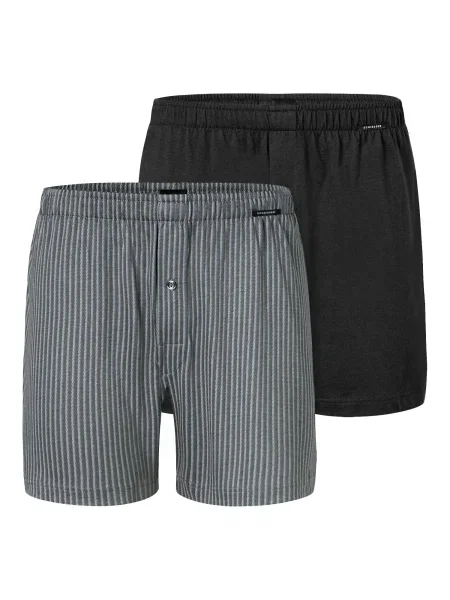 SCHIESSER Boxeralsók Basic szürke fekete