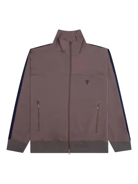 Яке South2 West8 бродирано кафяво