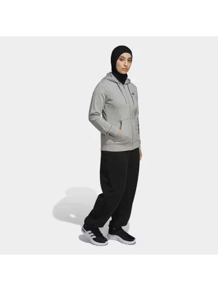 Bluza z kapturem ADIDAS fitness szara