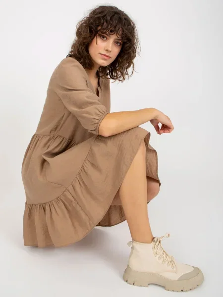 Rochie Fashionhunters de costum bej