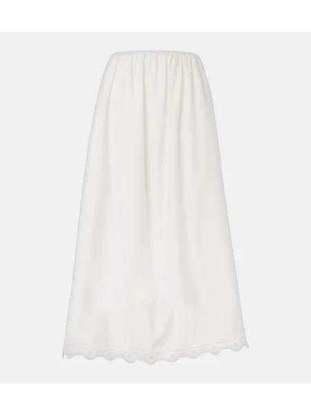 Haftowana maksi spódnica maxi Posse biała