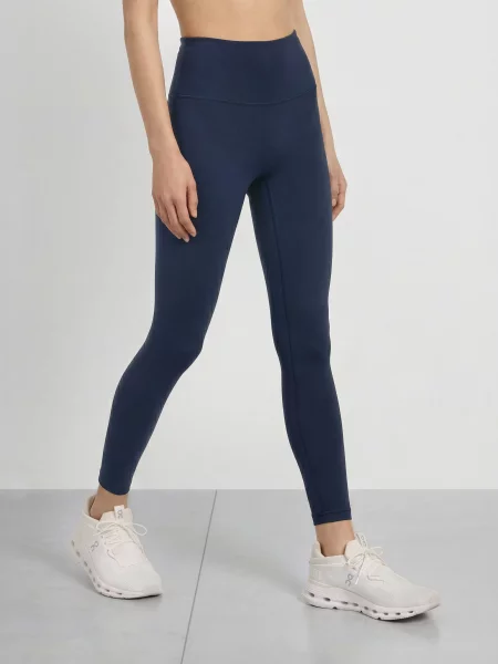 Lululemon Legginsy Wunder Train No Line Hr Tight blau granatowe