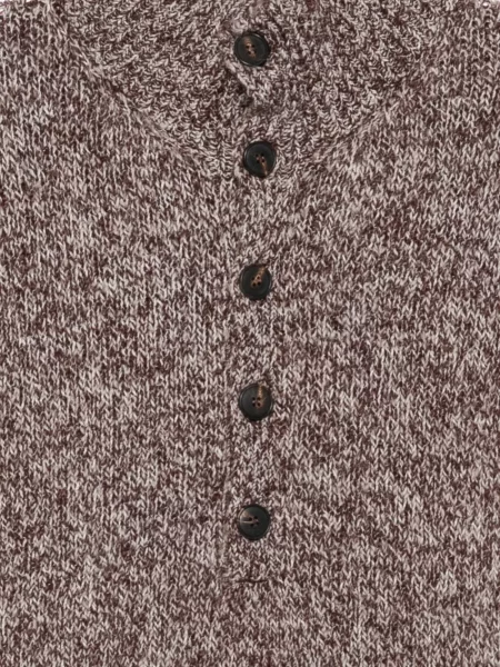 Cardigan Arovescio tricotate maro