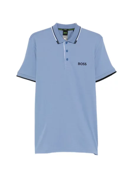 Tricou polo Boss cu imagine albastru