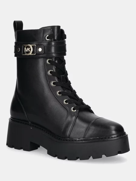 Botine Michael Michael Kors din piele cu platformă negru