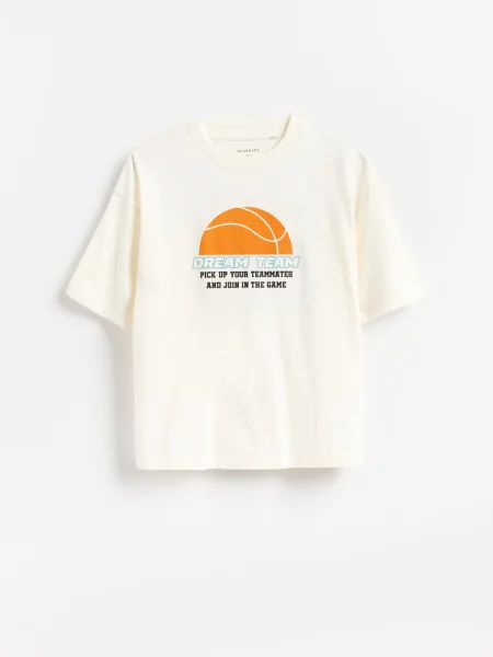Reserved Tricou din crem