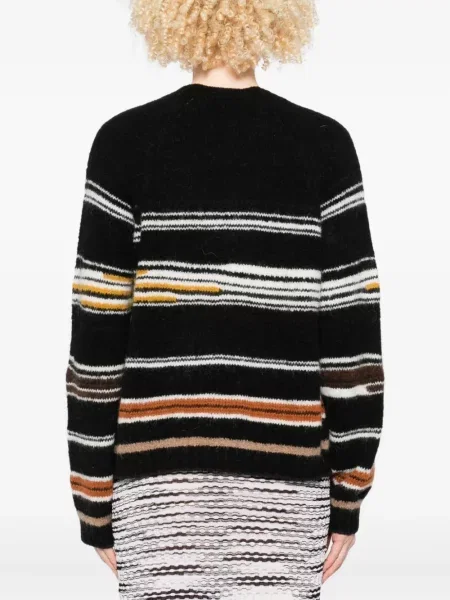 Pulover Missoni cu dungi cu decolteu rotund negru