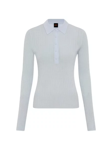 Top Boss tricotate cu nervuri albastru