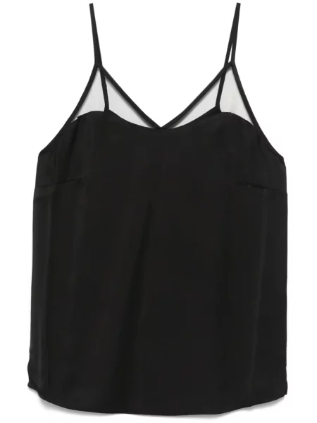 Top Twinset din satin negru