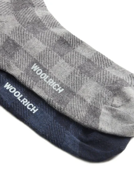 Șosete Woolrich în carouri gri