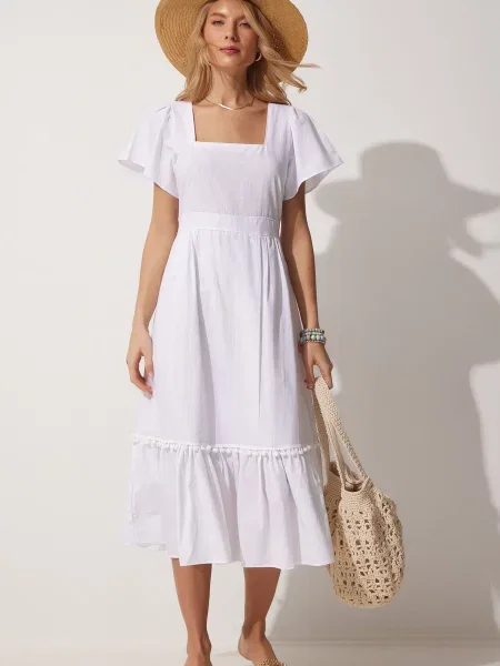 Happiness İstanbul Rochie de vară alb