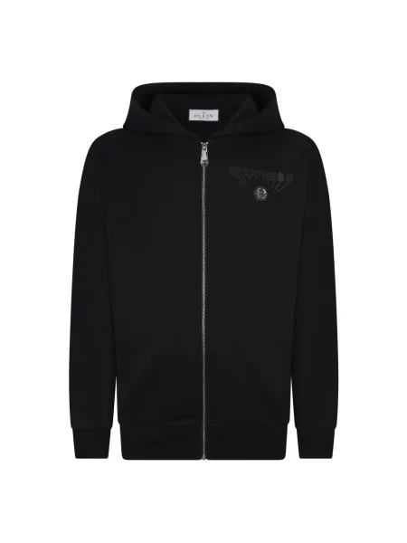 Bluza z kapturem Philipp Plein polarowa czarna