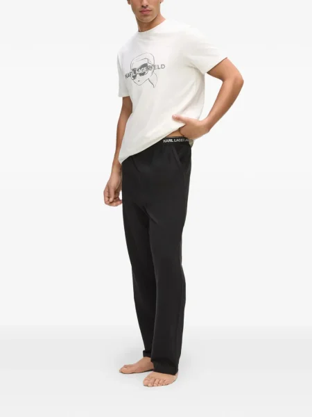 Pijamale Karl Lagerfeld cu imagine alb