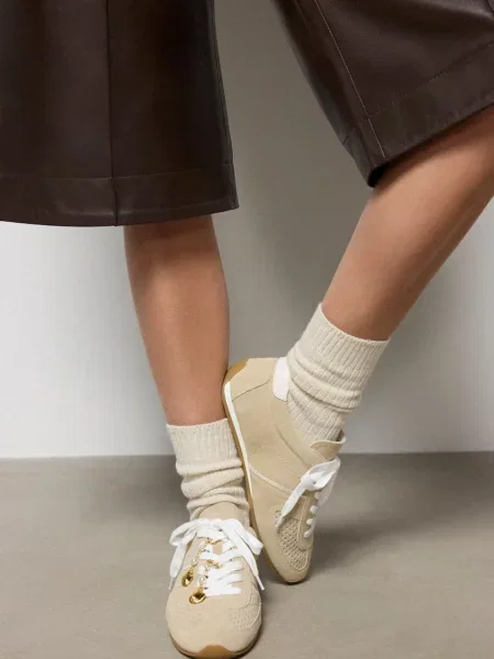 Answear.LAB sneakers din piele intoarsă bej