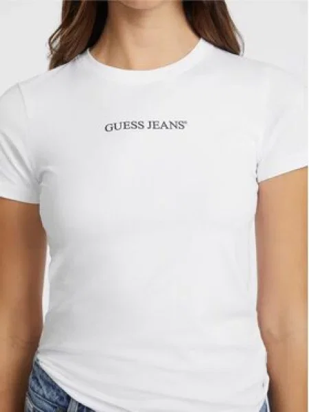 GUESS JEANS Tričko černá bílá