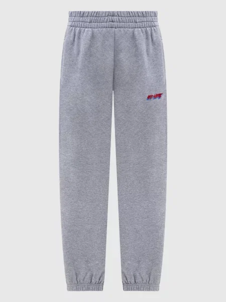 Меланжеві джогери з вишивкою логотипа Off-white сірі