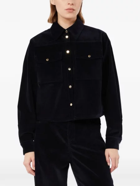 Geacă Max Mara de catifea cord albastru