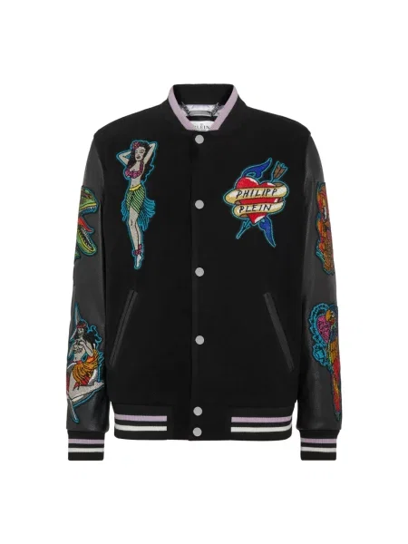 Kurtka skórzana Philipp Plein czarna