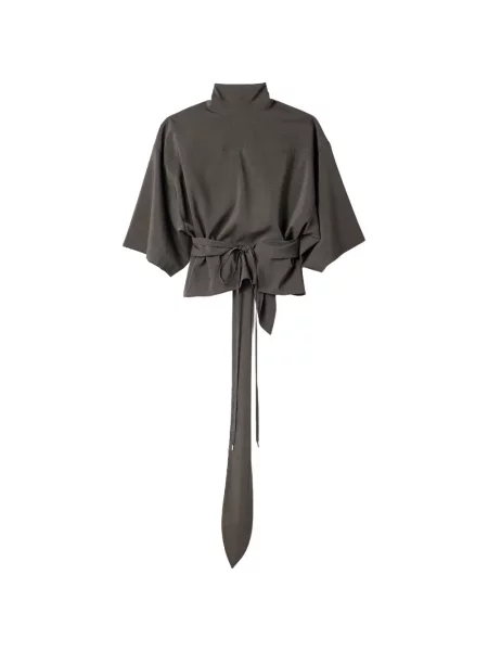 Top Jacquemus cu legături gri