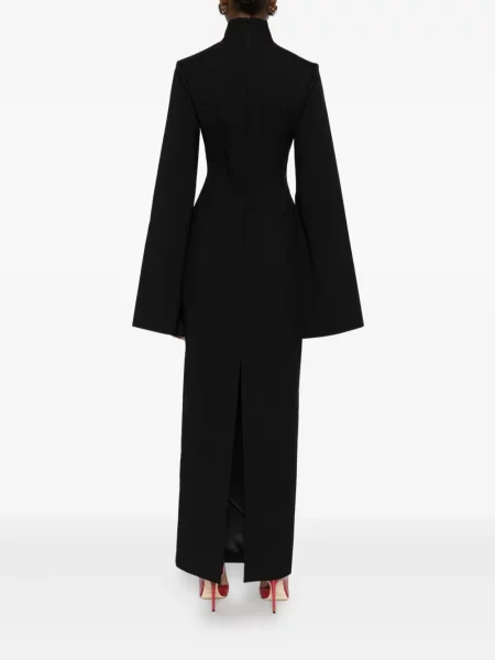 Rochie maxi Solace London lungă de costum negru