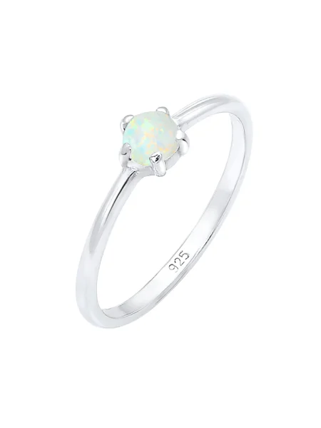 ELLI Inele Opal argintiu / perlat alb