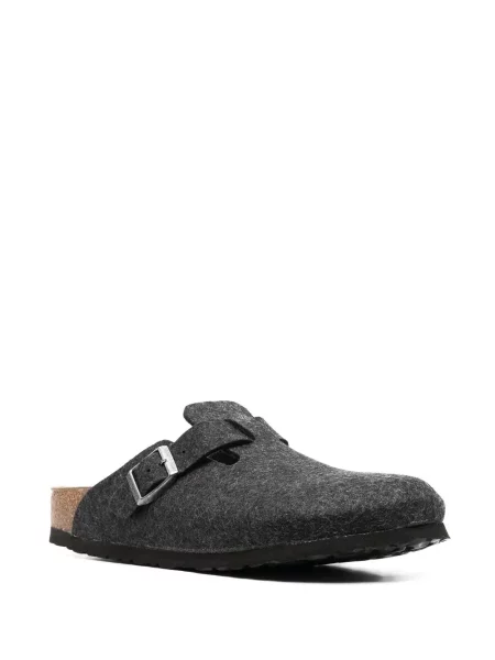 Vilnonės kambarinės šlepetės Birkenstock pilka